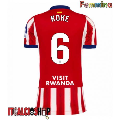 Atletico Madrid Koke #6 Prima Maglia Femmina 2026-27 Manica Corta